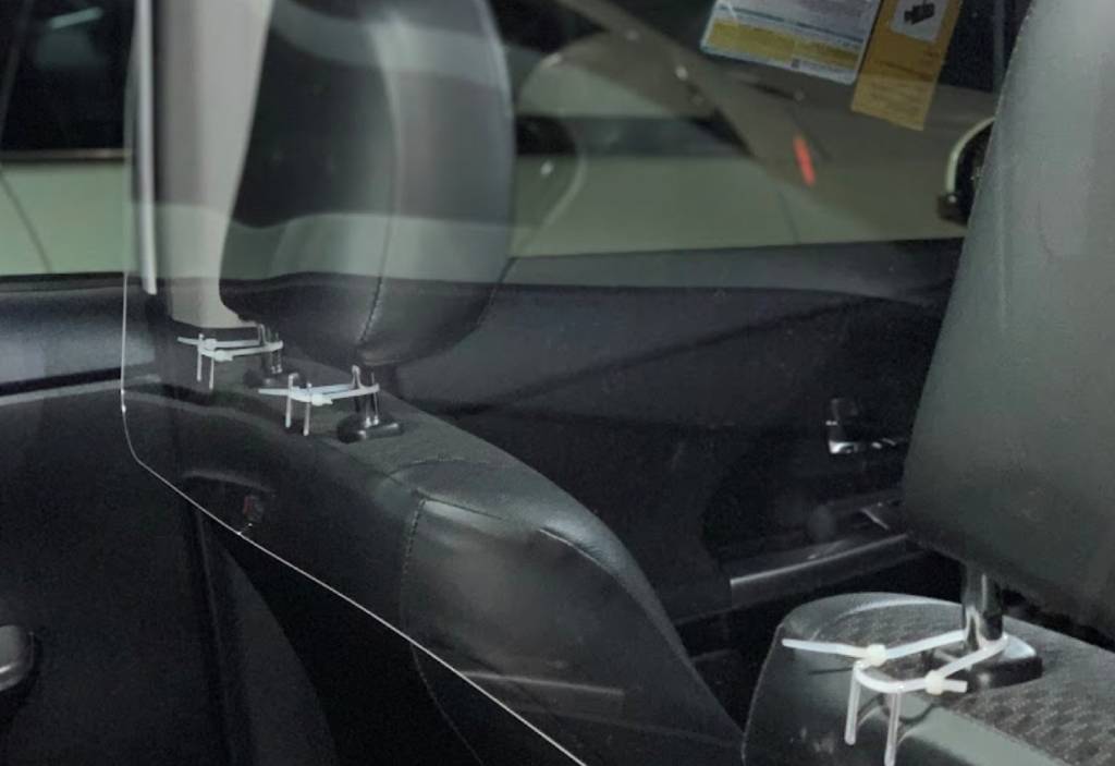 Los taxis y las mamparas de metacrilato