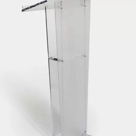 Atril de metacrilato con frente en color hielo