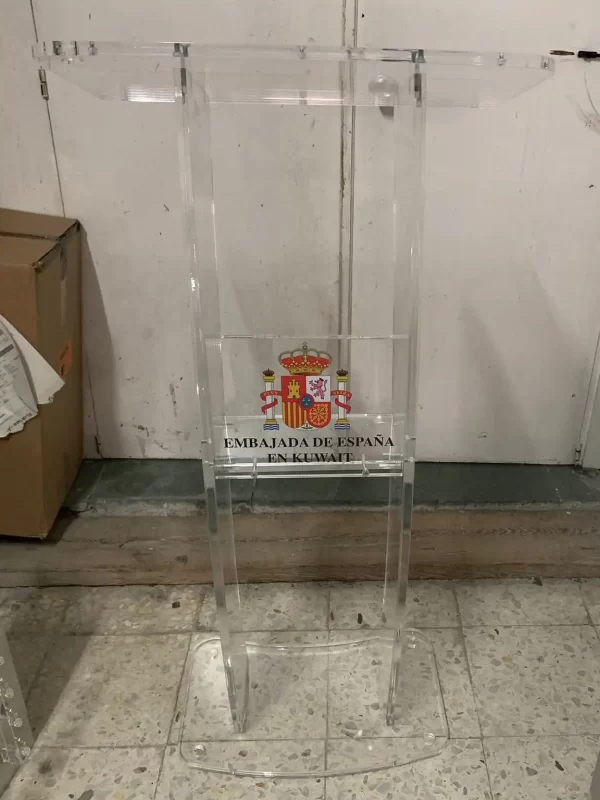 Atril de metacrilato con impresión digital