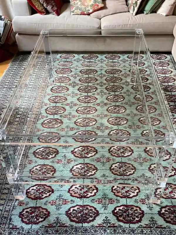 Mesas de centro en metacrilato transparente