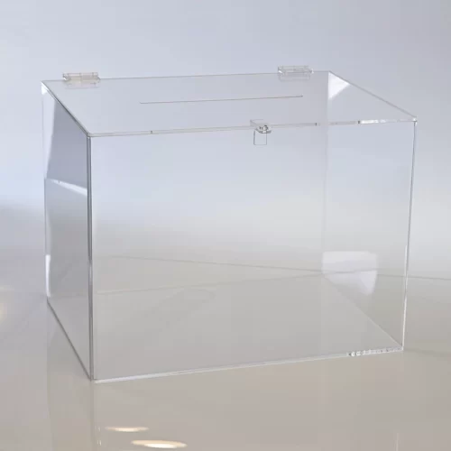 Urnas de metacrilato transparente y resistente para eventos, sorteos o votaciones